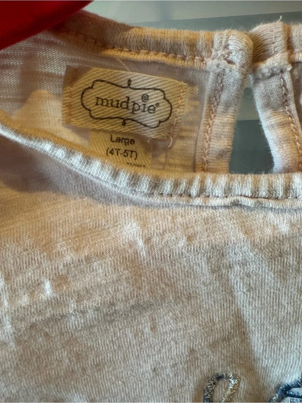 Mud Pie Sparkle & Shine Long Sleeve Graphic Tee Pink Girls Size 4T 5T